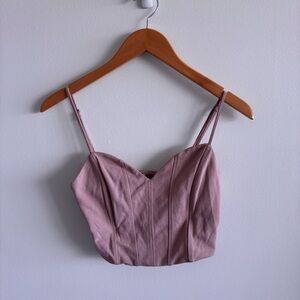 Dynamite Dusty Mauve Strapless Bustier Top Size Small GUC